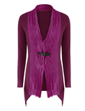 Cable Knit Asymmetrical Long Cardigan V-Neck Long Sleeve Winter Cardigans