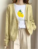 Autumn Winter Women Sweater Cardigans Oversize V neck Knit Cardigans