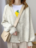 Autumn Winter Women Sweater Cardigans Oversize V neck Knit Cardigans