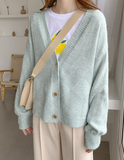 Autumn Winter Women Sweater Cardigans Oversize V neck Knit Cardigans