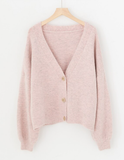 Autumn Winter Women Sweater Cardigans Oversize V neck Knit Cardigans