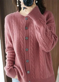 Autumn Winter New Imitation Wool Cardigan Tops Women Diamond Single-Breasted Hoodie