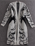 Autumn Winter Fashion Women Long Sleeve loose knitting cardigan sweater