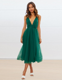 New Ladies Sexy Date Party Mesh Flowy Dress