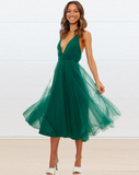 New Ladies Sexy Date Party Mesh Flowy Dress