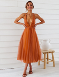 New Ladies Sexy Date Party Mesh Flowy Dress