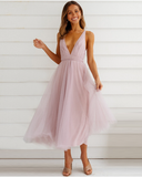 New Ladies Sexy Date Party Mesh Flowy Dress