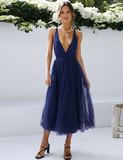New Ladies Sexy Date Party Mesh Flowy Dress