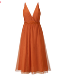 New Ladies Sexy Date Party Mesh Flowy Dress