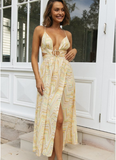 A-line Long Dress Summer Boho Smock Women Dress Sexy Beach Hollow Out Slip Dress