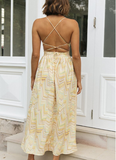 A-line Long Dress Summer Boho Smock Women Dress Sexy Beach Hollow Out Slip Dress