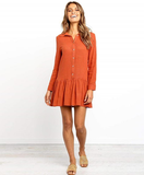 Summer Boho Beach Dresses Women Ruffles A-line Autumn Winter Mini Party Dress