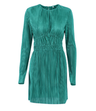 Long Sleeve Eyelet Elegant Dress Ladies Back Keyhole Spring Elastic Female Dress