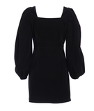 Winter Black Sexy Bodycon Dress Square Collar Mini Party Pencil Dresses