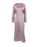 Elegant Long Sleeves Office Dress Women Classy Autumn Zipper Solid Dress