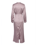 Elegant Long Sleeves Office Dress Women Classy Autumn Zipper Solid Dress