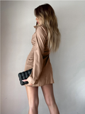 Womens Long Sleeves Bodycon Dresses Ladies Elegant Mini Office Dress