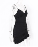 Silk Sexy Backless Sling y2k Skirt Spaghetti Strap Backless Tight Waist Club Party Dresses