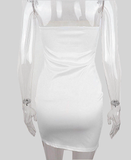 Fluffy Collar Dresses for Women Satin Off Shoulder Mini Beach Bodycon Dress