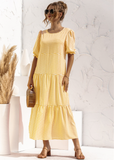 New Women Summer Long Dress Lady Elegant Casual Plaid Loose Party Maxi Dress