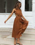 New Strap Backless Long Dress Elegant Retro Dress Sexy Spaghetti Strap Dress