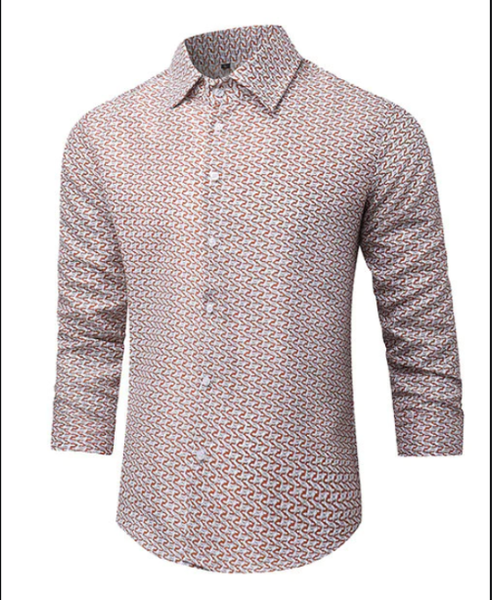 Designer Shirts for Men Casual Printing Slim Fit Fashion