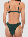 new sexy metal fabric steel split swimsuit