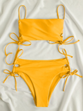 new rope sling sexy solid color bikini