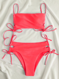 new rope sling sexy solid color bikini