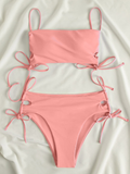 new rope sling sexy solid color bikini