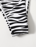 new printed strap simple sexy split swimsuit