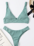 new rear strap triangle sexy split bikini