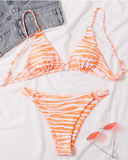 new striped printed triangle bikini