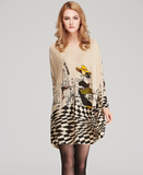 new sweater loose slim plus size cartoon print pullover sweater