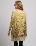 Loose cartoon bear printed sweater