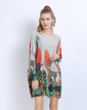 Long Sleeve Skinny Sweater Giraffe Printed Pullover Top