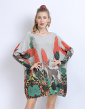 Long Sleeve Skinny Sweater Giraffe Printed Pullover Top