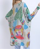 plus size sweater bat sleeve loose Amazon pullover printed sweater