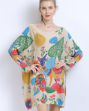 plus size sweater bat sleeve loose Amazon pullover printed sweater