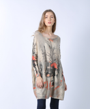 new printing long loose bottoming shirt plus size sweater