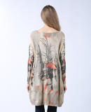 new printing long loose bottoming shirt plus size sweater