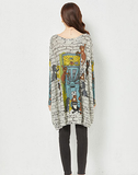 cartoon printed sweater women's loose outer wear plus size sweater