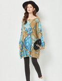 new animal print sweater plus size loose sweater