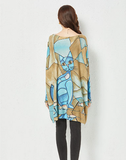 new animal print sweater plus size loose sweater