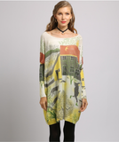 printed word collar pullover loose bottoming sweater