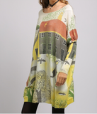 printed word collar pullover loose bottoming sweater