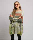 printed word collar pullover loose bottoming sweater