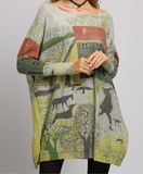 printed word collar pullover loose bottoming sweater