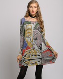 printed loose pullover sweater European and American bottoming shirt