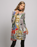 printed loose pullover sweater European and American bottoming shirt
